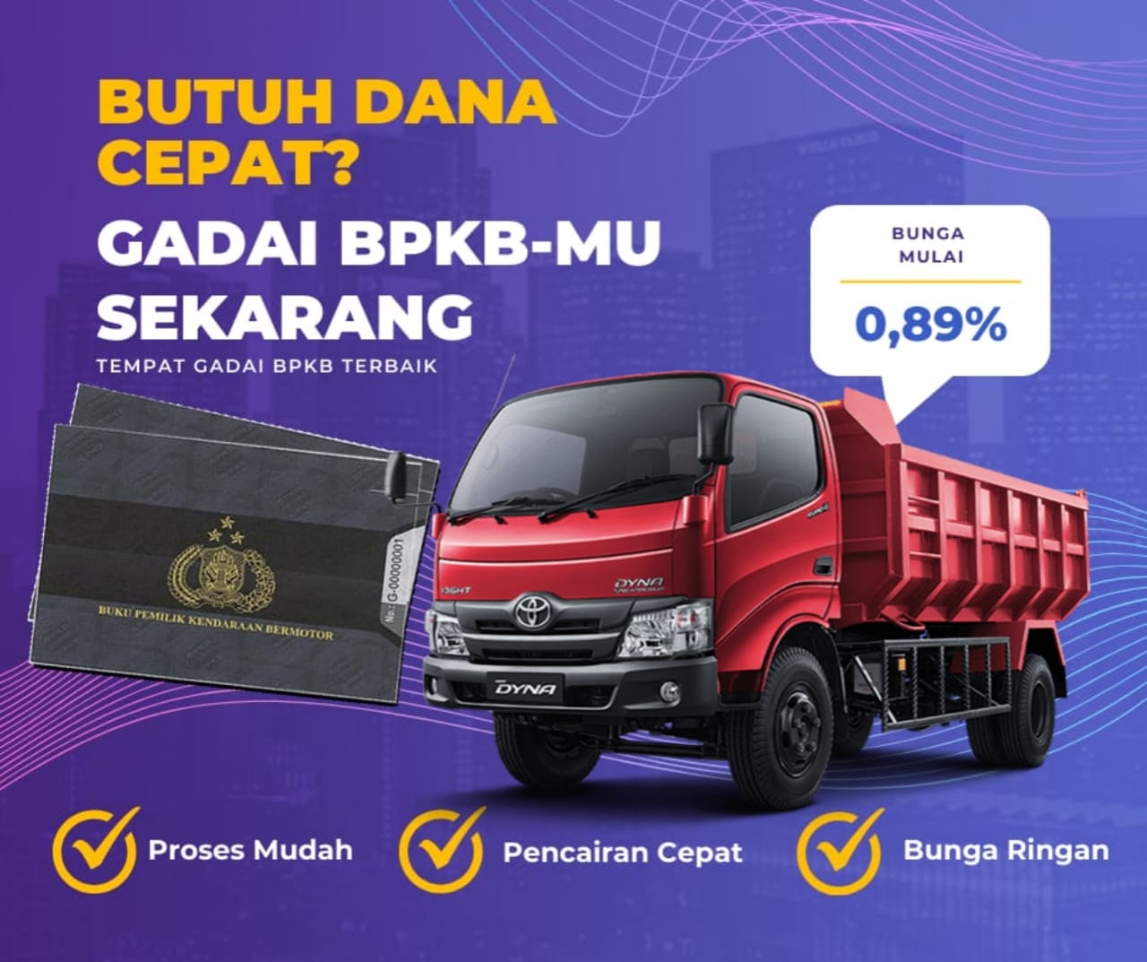 Kredit Jaminan Bpkb Mobil Truck Toyota Dyna Rino Ht Dapat Dana Berapa? Seperti Ini Simulasinya